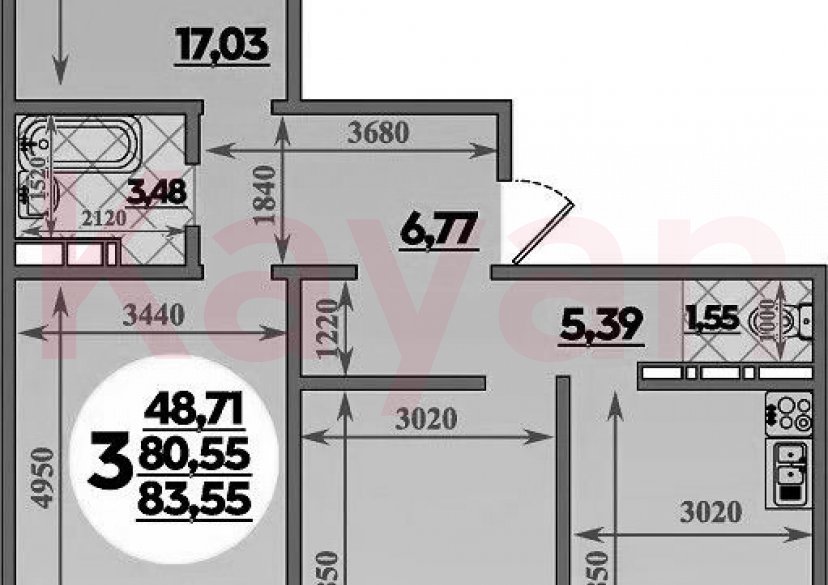 Продажа 3-комн. квартиры, 80.55 кв.м фото 0 Продажа 3-комн. квартиры, 80.55 кв.м фото 0