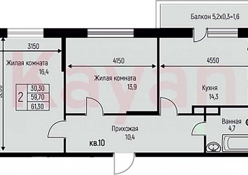 Продажа 2-комн. квартиры, 59.7 кв.м фото 0 Продажа 2-комн. квартиры, 59.7 кв.м фото 0