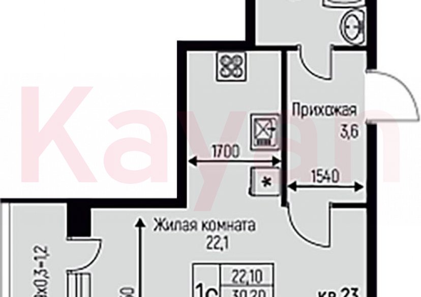 Продажа студии, 30.2 кв.м фото 0 Продажа студии, 30.2 кв.м фото 0