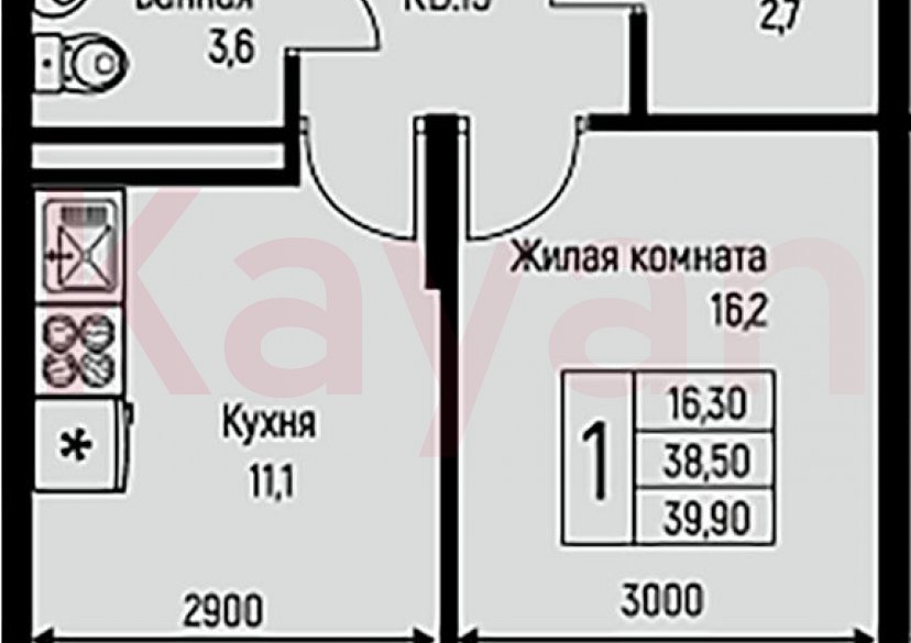 Продажа 1-комн. квартиры, 38.5 кв.м фото 0 Продажа 1-комн. квартиры, 38.5 кв.м фото 0