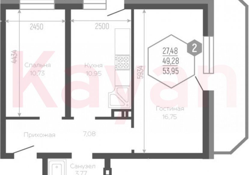 Продажа 2-комн. квартиры, 49.33 кв.м фото 0 Продажа 2-комн. квартиры, 49.33 кв.м фото 0