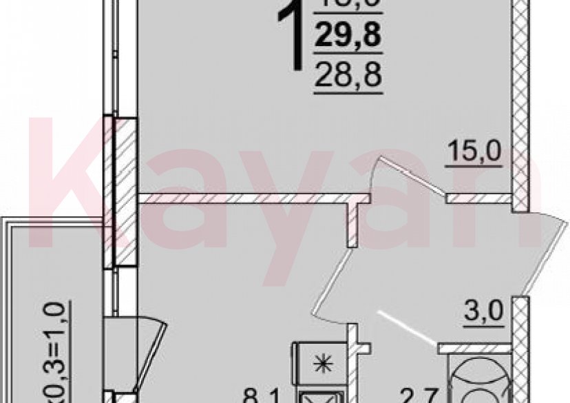 Продажа 1-комн. квартиры, 28.8 кв.м фото 0 Продажа 1-комн. квартиры, 28.8 кв.м фото 0