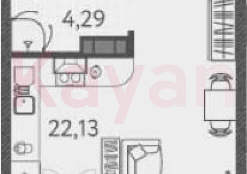 Продажа студии, 26.42 кв.м фото 0