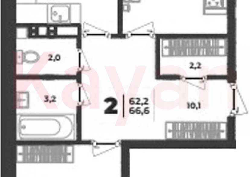 Продажа 2-комн. квартиры, 59.3 кв.м фото 0 Продажа 2-комн. квартиры, 59.3 кв.м фото 0