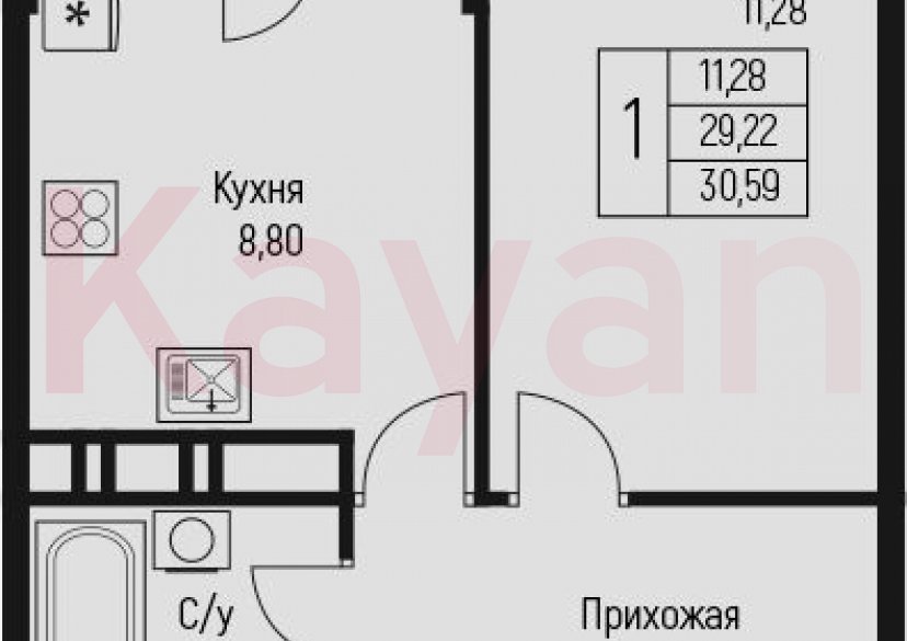 Продажа 1-комн. квартиры, 29.22 кв.м фото 0 Продажа 1-комн. квартиры, 29.22 кв.м фото 0