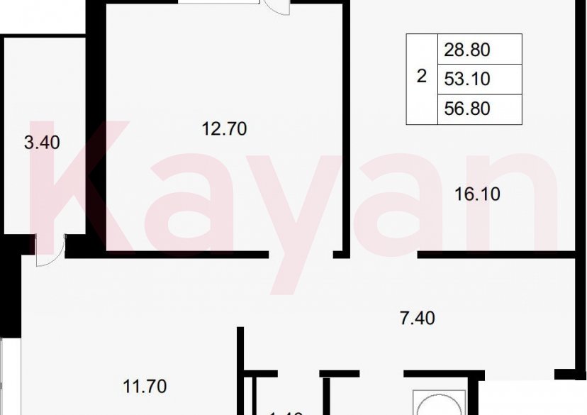 Продажа 2-комн. квартиры, 53.1 кв.м фото 0 Продажа 2-комн. квартиры, 53.1 кв.м фото 0