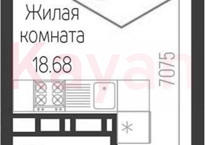 Продажа студии, 22.8 кв.м фото 0