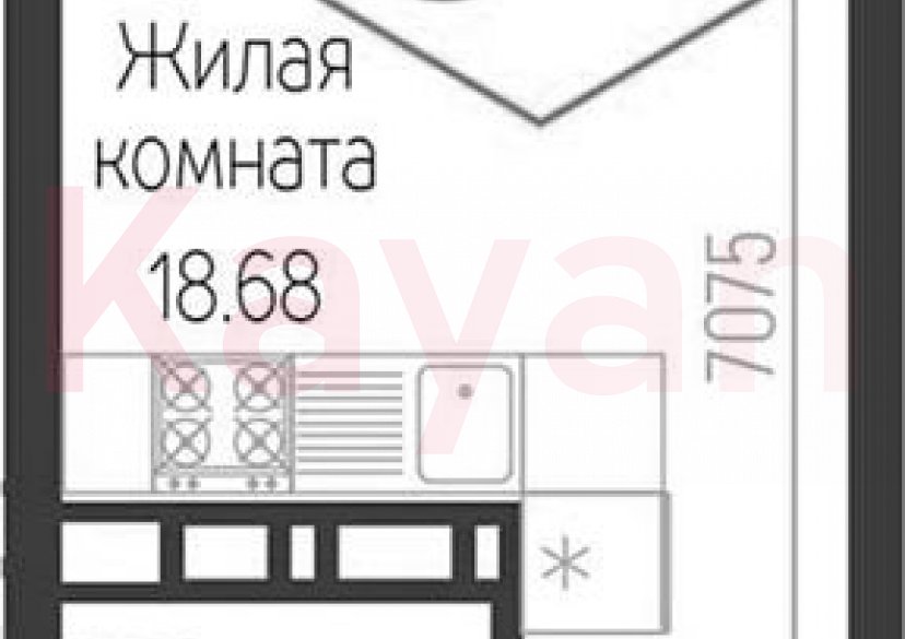 Продажа студии, 22.8 кв.м фото 0