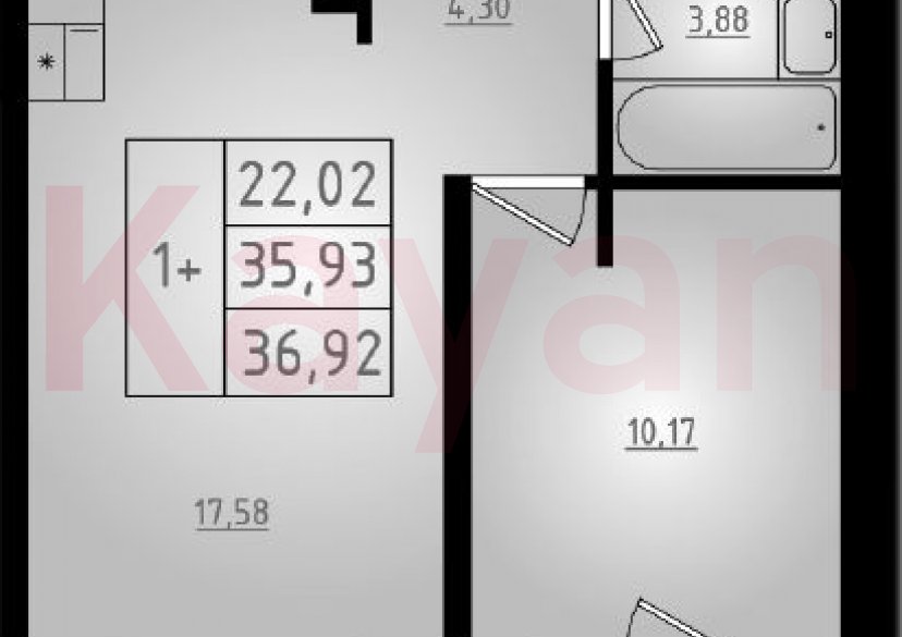 Продажа 2-комн. квартиры, 35.93 кв.м фото 0 Продажа 2-комн. квартиры, 35.93 кв.м фото 0