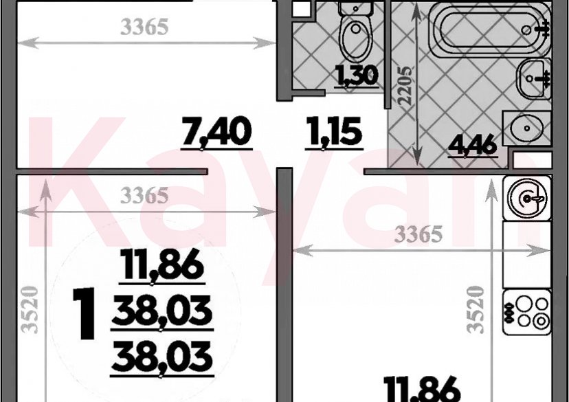 Продажа 1-комн. квартиры, 38.03 кв.м фото 0 Продажа 1-комн. квартиры, 38.03 кв.м фото 0