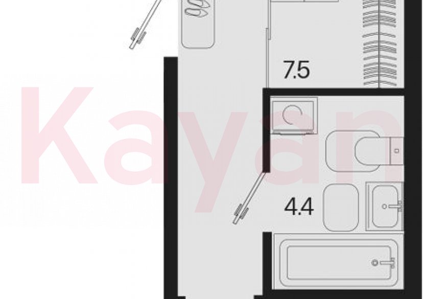 Продажа 2-комн. квартиры, 45.5 кв.м фото 0 Продажа 2-комн. квартиры, 45.5 кв.м фото 0