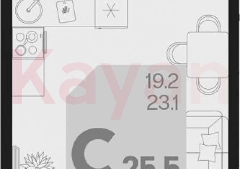 Продажа студии, 23.1 кв.м фото 0