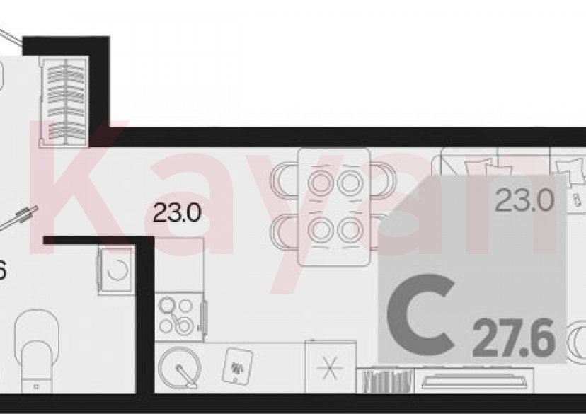 Продажа студии, 27.6 кв.м фото 0 Продажа студии, 27.6 кв.м фото 0