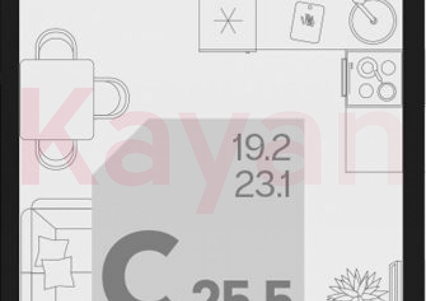 Продажа студии, 23.1 кв.м фото 0