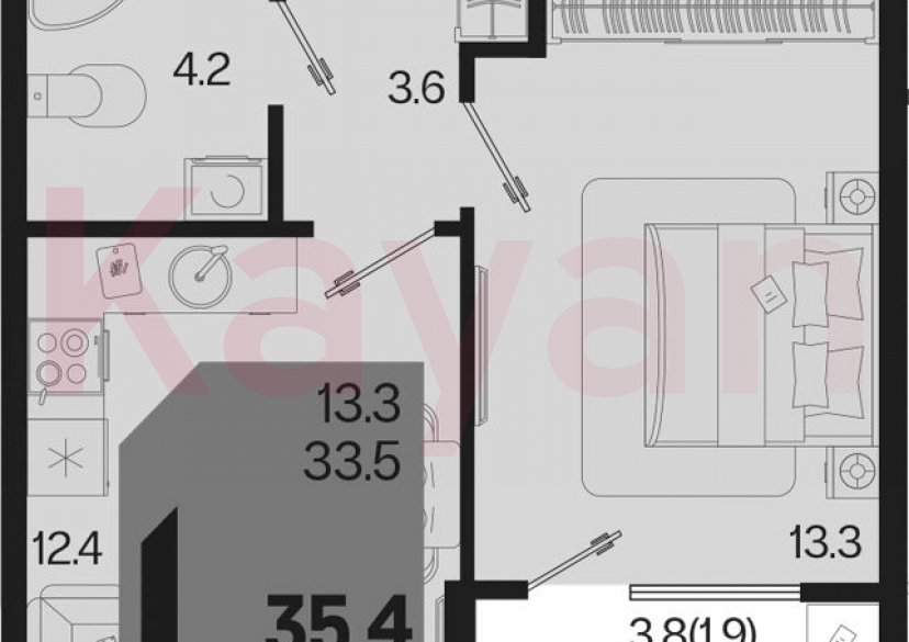 Продажа 1-комн. квартиры, 33.5 кв.м фото 0 Продажа 1-комн. квартиры, 33.5 кв.м фото 0