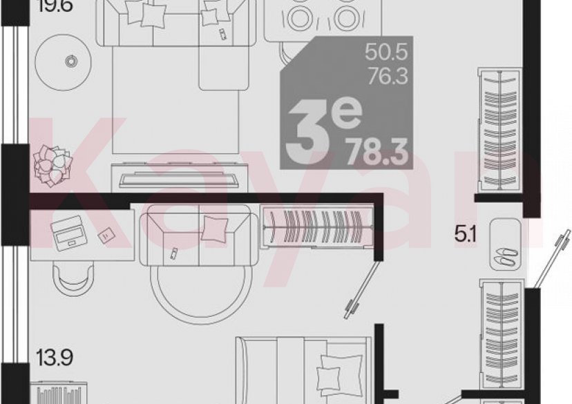 Продажа 3-комн. квартиры, 76.3 кв.м фото 0 Продажа 3-комн. квартиры, 76.3 кв.м фото 0
