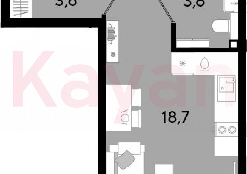 Продажа студии, 18.6 кв.м фото 0 Продажа студии, 18.6 кв.м фото 0