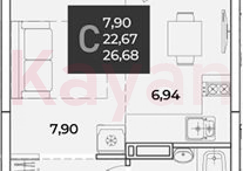 Продажа студии, 23.53 кв.м фото 0 Продажа студии, 23.53 кв.м фото 0