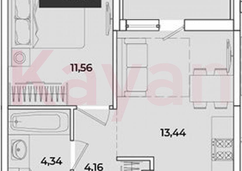 Продажа 1-комн. квартиры, 34.36 кв.м фото 0