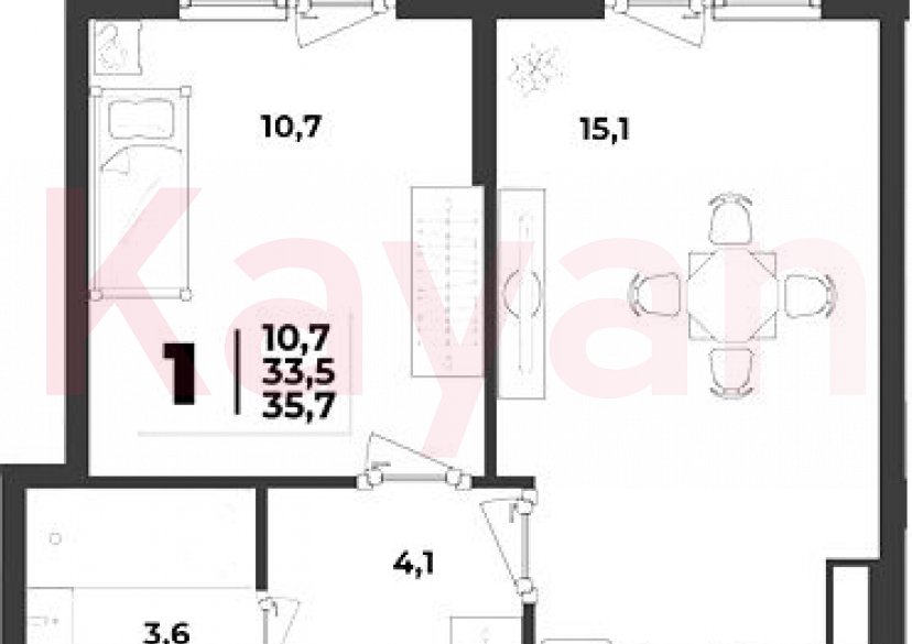 Продажа 1-комн. квартиры, 33.5 кв.м фото 0 Продажа 1-комн. квартиры, 33.5 кв.м фото 0