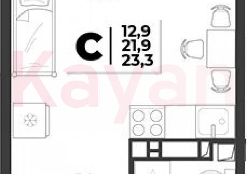 Продажа студии, 21.9 кв.м фото 0 Продажа студии, 21.9 кв.м фото 0