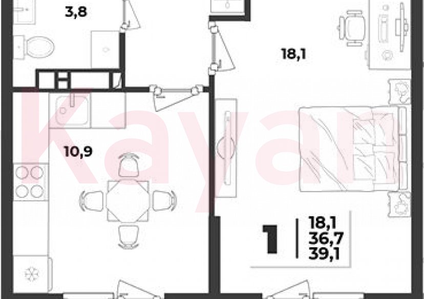 Продажа 1-комн. квартиры, 36.7 кв.м фото 0 Продажа 1-комн. квартиры, 36.7 кв.м фото 0