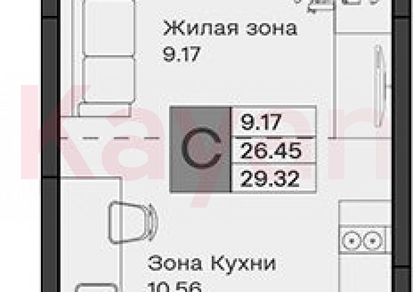 Продажа студии, 26.45 кв.м фото 0