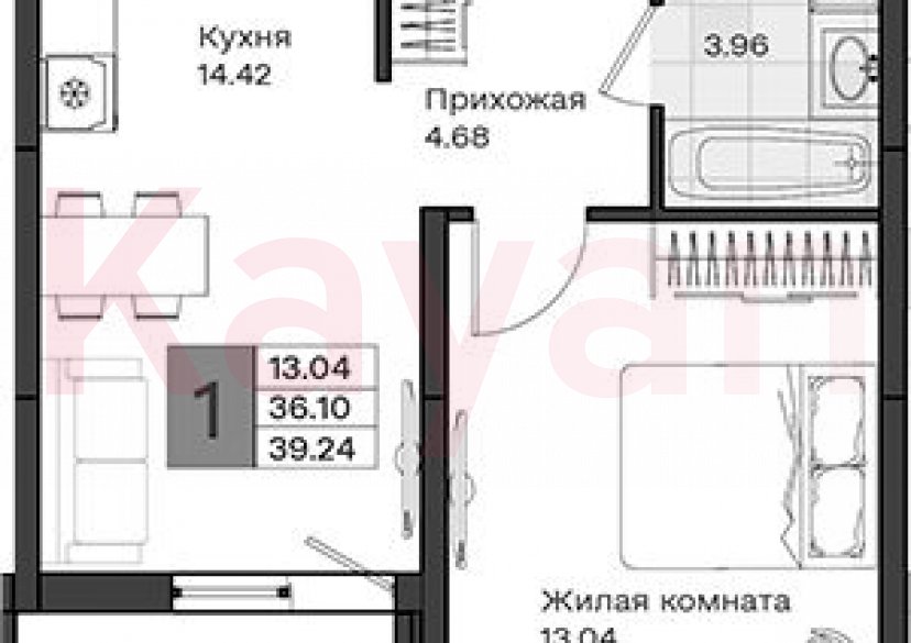 Продажа 1-комн. квартиры, 36.1 кв.м фото 0 Продажа 1-комн. квартиры, 36.1 кв.м фото 0