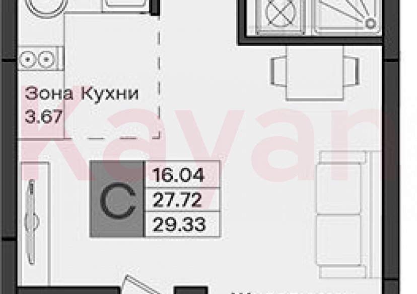 Продажа студии, 27.72 кв.м фото 0