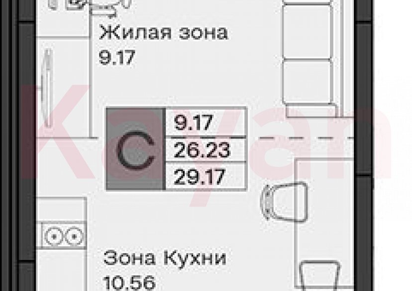 Продажа студии, 26.23 кв.м фото 0 Продажа студии, 26.23 кв.м фото 0