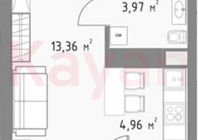 Продажа студии, 22.29 кв.м фото 0