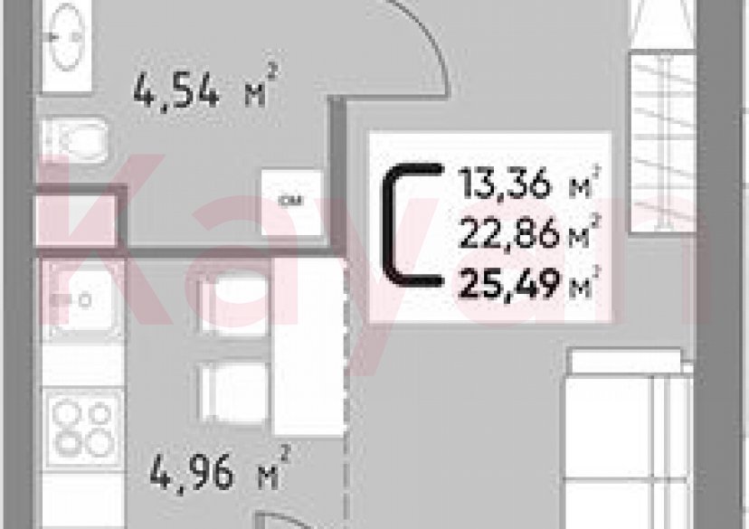 Продажа студии, 22.86 кв.м фото 0