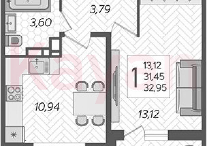 Продажа 1-комн. квартиры, 31.45 кв.м фото 0 Продажа 1-комн. квартиры, 31.45 кв.м фото 0