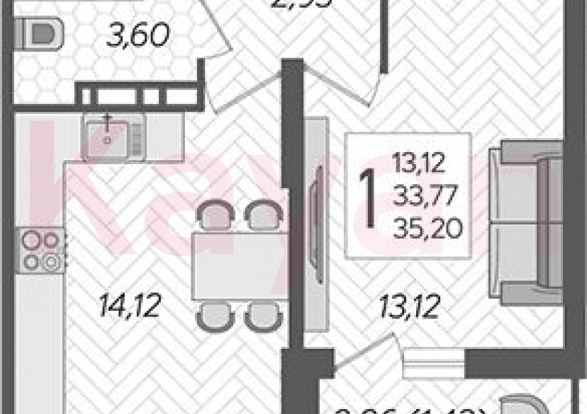 Продажа 1-комн. квартиры, 33.77 кв.м фото 0