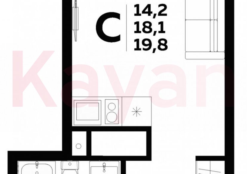 Продажа студии, 18.1 кв.м фото 0 Продажа студии, 18.1 кв.м фото 0