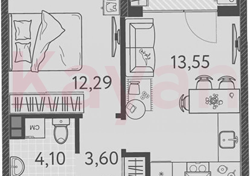 Продажа 1-комн. квартиры, 33.54 кв.м фото 0 Продажа 1-комн. квартиры, 33.54 кв.м фото 0