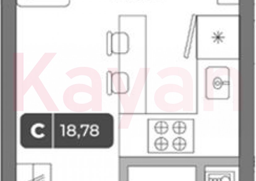 Продажа студии, 18.24 кв.м фото 0 Продажа студии, 18.24 кв.м фото 0
