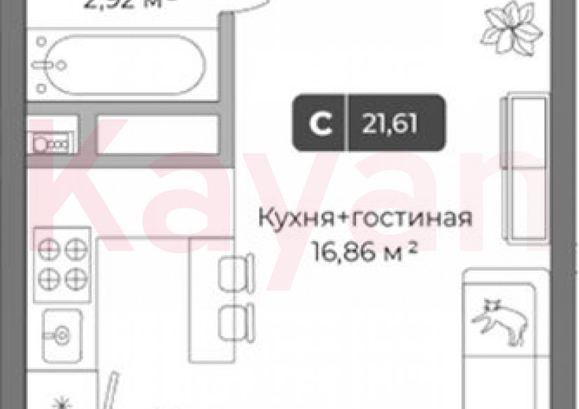 Продажа студии, 20.78 кв.м фото 0 Продажа студии, 20.78 кв.м фото 0