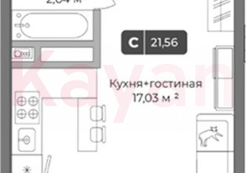 Продажа студии, 20.73 кв.м фото 0