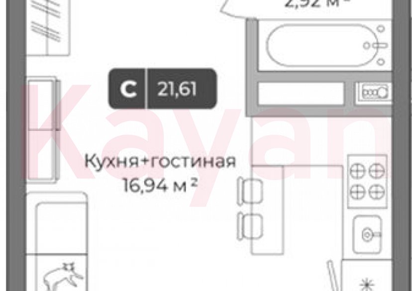 Продажа студии, 20.78 кв.м фото 0 Продажа студии, 20.78 кв.м фото 0
