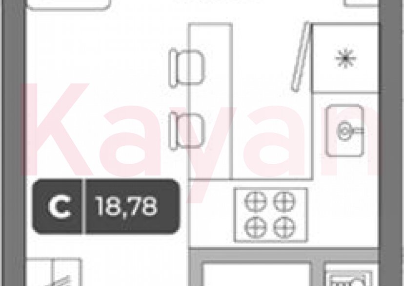 Продажа студии, 18.24 кв.м фото 0 Продажа студии, 18.24 кв.м фото 0