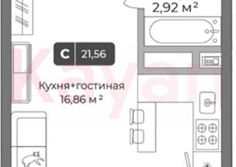 Продажа студии, 20.73 кв.м фото 0