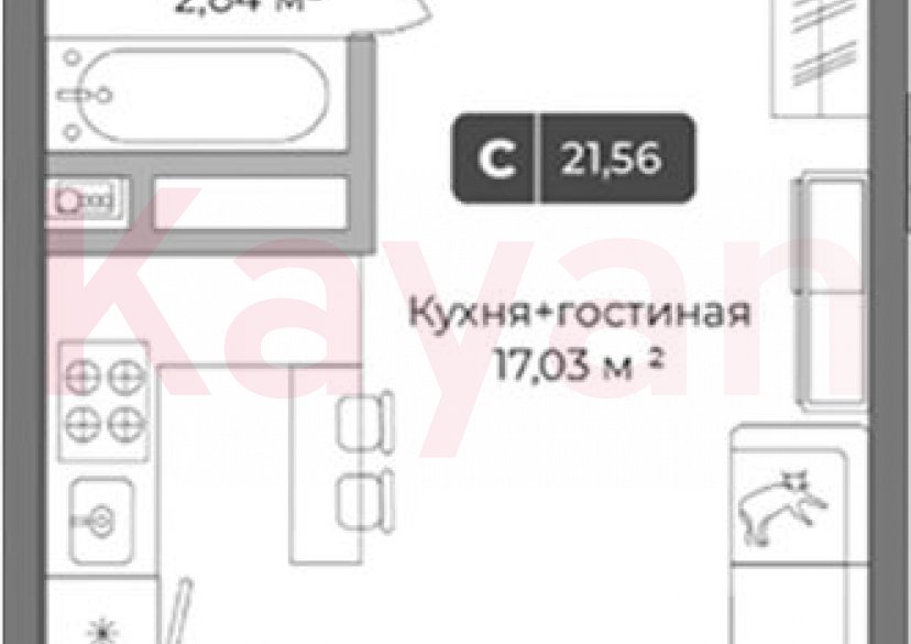 Продажа студии, 20.73 кв.м фото 0 Продажа студии, 20.73 кв.м фото 0