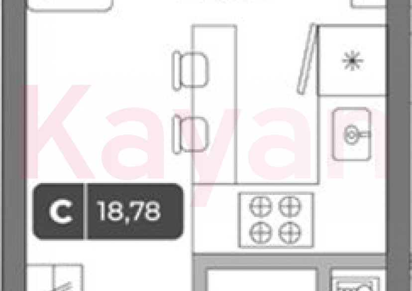 Продажа студии, 18.24 кв.м фото 0 Продажа студии, 18.24 кв.м фото 0