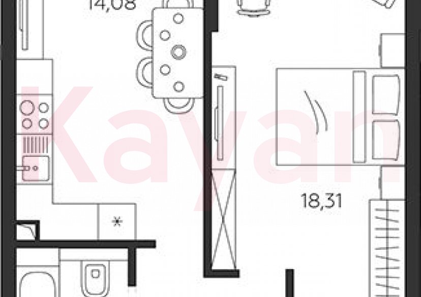 Продажа 1-комн. квартиры, 40.63 кв.м фото 0
