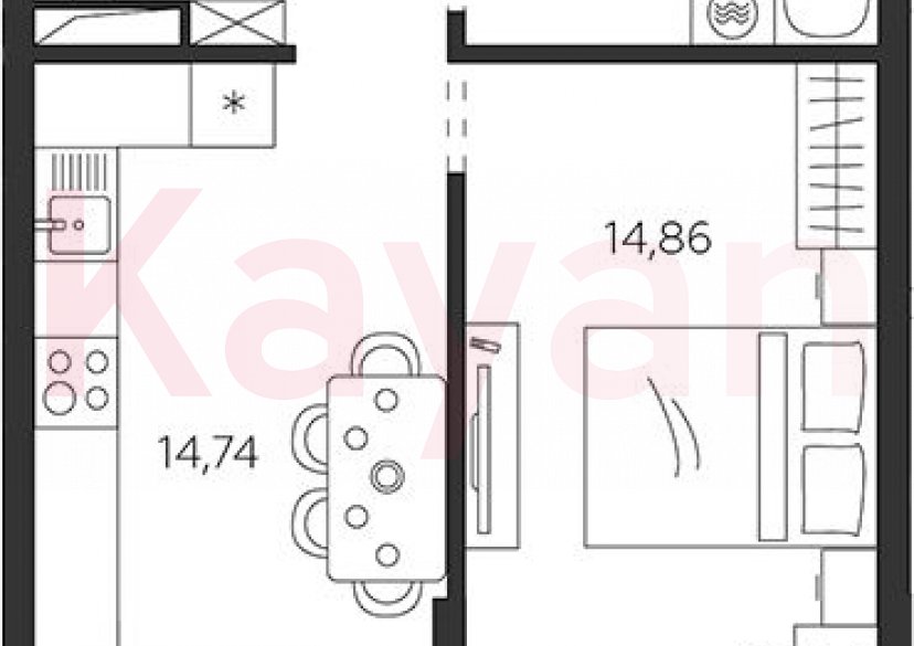 Продажа 1-комн. квартиры, 38.88 кв.м фото 0