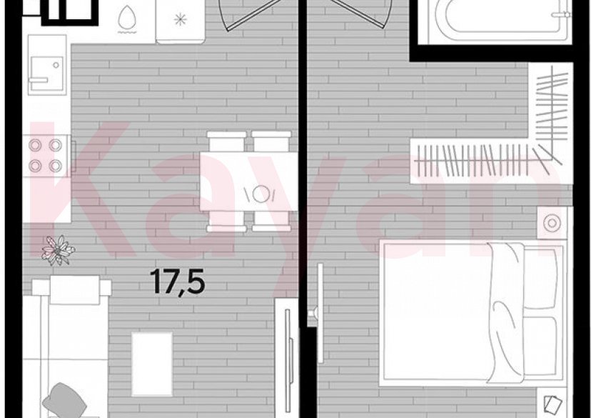 Продажа 1-комн. квартиры, 47.7 кв.м фото 0