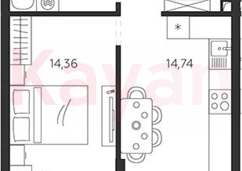 Продажа 1-комн. квартиры, 38.7 кв.м фото 0