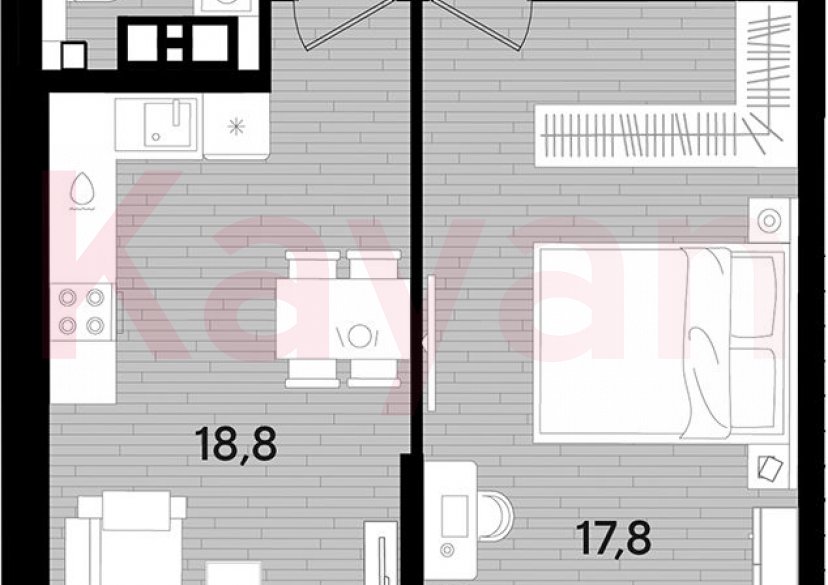 Продажа 1-комн. квартиры, 47.6 кв.м фото 0