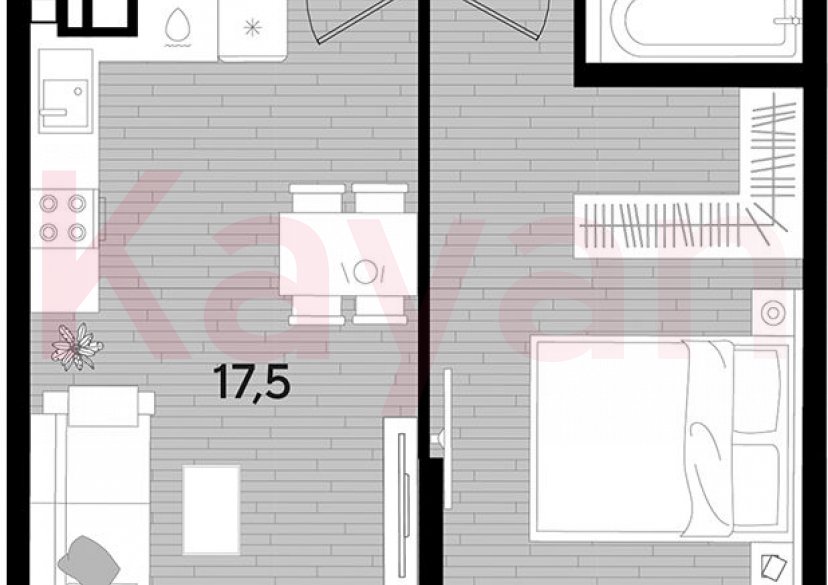 Продажа 1-комн. квартиры, 47.7 кв.м фото 0